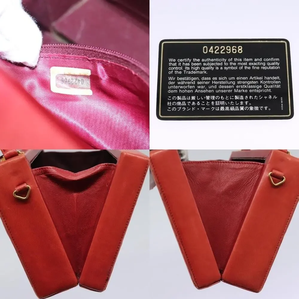 Chanel Matelasse Lambskin Handbag Red